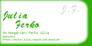 julia ferko business card